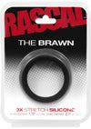 Rascal The Brawn Silicone Cock Ring - Black - 2.5 Inch Diameter