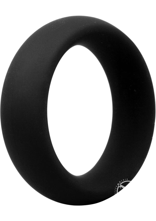 Rascal The Brawn Silicone Cock Ring - Black - 2.5 Inch Diameter