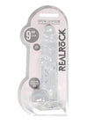 Realrock Crystal Clear Dildo with Balls - Clear - 9in