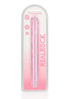 Realrock Crystal Clear Double Dong - Pink - 13in