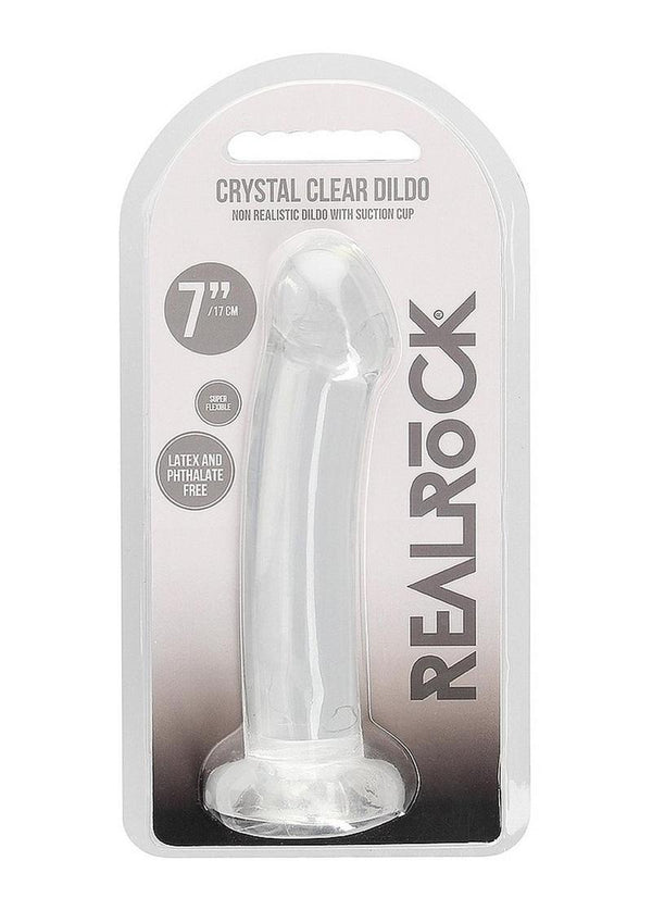 Realrock Crystal Clear Non Realistic Dildo with Suction Cup - PATS Inc.