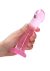 Realrock Crystal Clear Non Realistic Dildo with Suction Cup - PATS Inc.