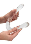 Realrock Crystal Clear Non Realistic Double Dildo - Clear - 17in