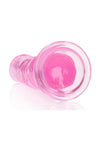 Realrock Crystal Clear Straight No Balls Dildo - Clear/Pink - 10in