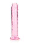 Realrock Crystal Clear Straight No Balls Dildo