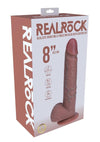 Realrock Vibrating and Thrusting Cock with Balls Regular Straight - Caramel - 8in