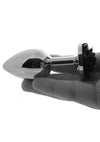Rear Assets Rose Aluminum Anal Plug - Black/Metal/Silver - Small