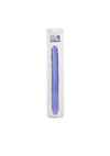 Reflective Gel Veined Double Dildo - Purple - 18in