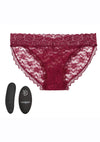 Remote Control Rechargeable Lace Panty Vibe - Red - Large/XLarge - Set