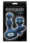 Renegade Orbit Rechargeable Silicone Vibrating Rotating Heated Prostate Stimulator with Remote Control - Blue