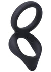 Rock Solid Dual Enhancer Silicone Ring - Black