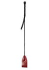 Rouge Fifty Times Hotter Anaconda Leather Riding Crop - Black/Burgundy/Red