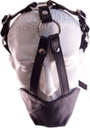 Rouge Leather Adjustable Mouth Chin Gag - Black