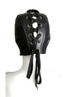 Rouge Leather Half Mask - Black