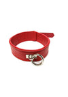 Rouge Plain Leather Adjustable Collar 1 Ring