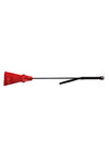 Rouge Tasselled Leather Riding Crop - Black/Red