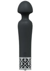 Royal Gems Scepter Silicone Rechargeable Vibrator - Black