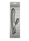 Royals Grace Rechargeable Silicone Rabbit Vibrator - Gray/Grey