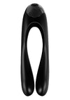 Satisfyer Candy Cane Silicone Rechargeable Mini Vibrator - Black