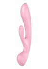 Satisfyer Triple Oh Rechargeable Silicone Dual Stimulating Vibrator - Pink