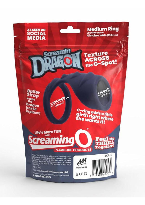 Screamin' Dragon Storm Dragon G-Spot Silicone Texture Cock Ring