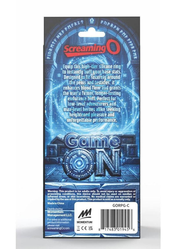Screaming O Gameon Role Playing Gamer Vibrating Rechargeable Silicone Cock Ring