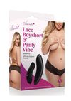 Secrets Lace Boyshort and Rechargeable Remote Control Panty Vibe