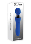 Selopa Blue Belle Silicone Rechargeable Dual End Vibrating Wand - PATS Inc.