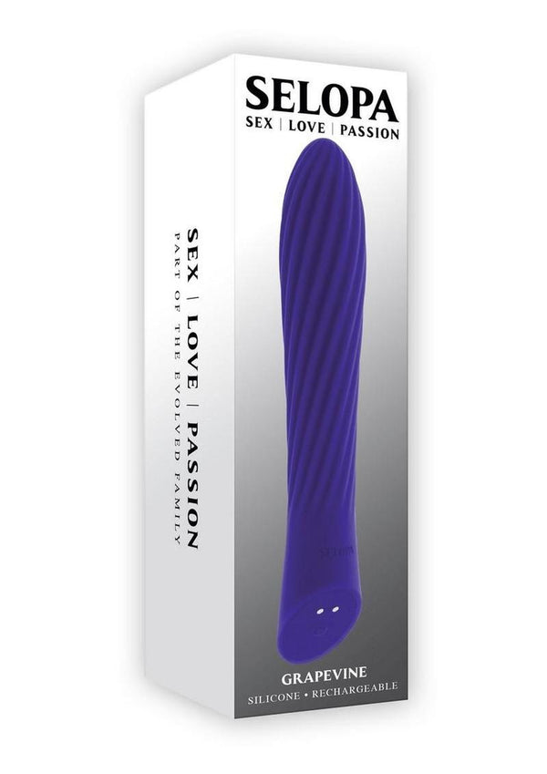 Selopa Grapevine Rechargeable Silicone Vibrator - Purple