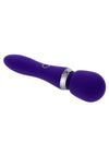 Selopa Merlin Rechargeable Silicone Wand Vibrator - Purple/Silver