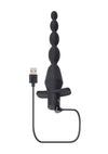 Selopa Vibrating Rechargeable Silicone Butt Beads - Black