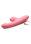 Shegasm Candy-Thrust Rechargeable Silicone Thrusting and Sucking Rabbit Vibrator - Pink