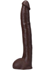 Signature Cocks Ultraskyn Hollywood Cash Dildo with Removable Suction Cup - Chocolate - 11in