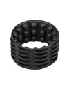 Silicone Reversible Enhancer Cock Ring - Black