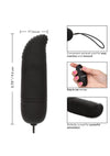 Silicone Ridged G-Spot Bullet with Remote Control - Black