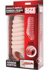 Size Matters Really Ample Ribbed Penis Enhancer Sheath