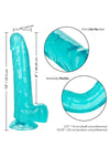 Size Queen Dildo - Blue - 8in