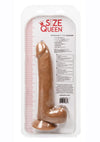 Size Queen Dildo - Chocolate - 8in