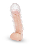 Size Up Texured Clear View Penis Extender with Ball Loop