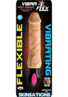 Skinsations Vibra Flex Heat Seeker Warming Dildo - Flesh - 8in