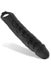 Snake Deep-Reacher Silicone Cocksheath - Black/Black Ice