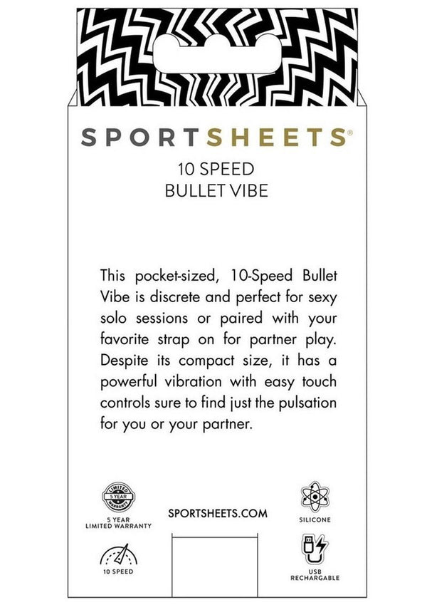 Sportsheets 10 Speed Bullet Vibrator - Purple