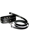 Sportsheets Leather Leash and Collar - Black