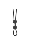 Stay Hard Silicone Double Loop Cock Ring - Black
