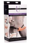 Strap U Power Pegger Silicone Vibrating Double Pleasure 6.5in Dildo with Harness