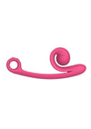 Svibe Snail Curve Rechargeable Silicone Vibrator with Clitoral Stimulator - Pink