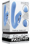 Tap and Thrust Rechargeable Silicone Vibrator with Clitoral Stimulation