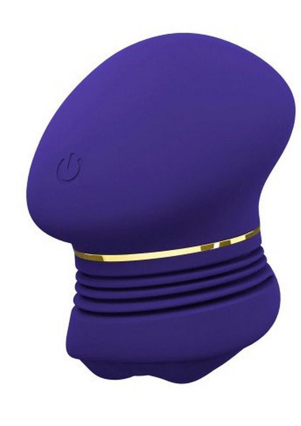 The Blush Collection Riana Rechargeable Silicone Clitoral Stimulator - Royal - Indigo