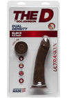 The D Slim D Ultraskyn Dildo - Black/Chocolate - 6in