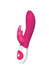 The Rotating Rabbit Rechargeable Silicone Vibrator - Pink